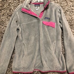 Patagonia Pink and Grey Pullover
